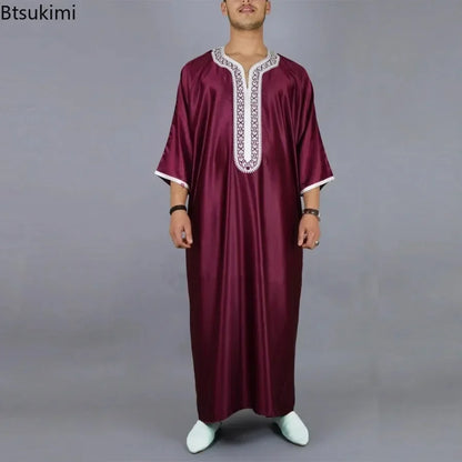 Eid cloth 2025 Men Arab Muslim Fashion Islamic Clothing Men