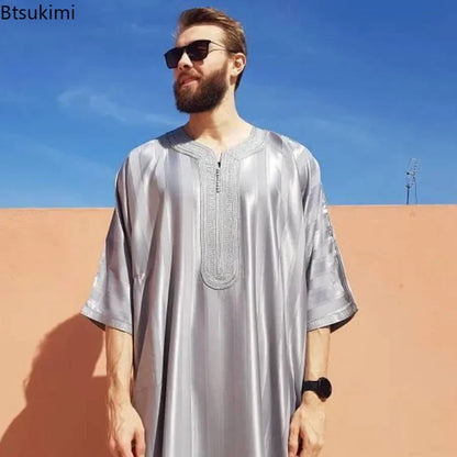 Eid cloth 2025 Men Arab Muslim Fashion Islamic Clothing Men