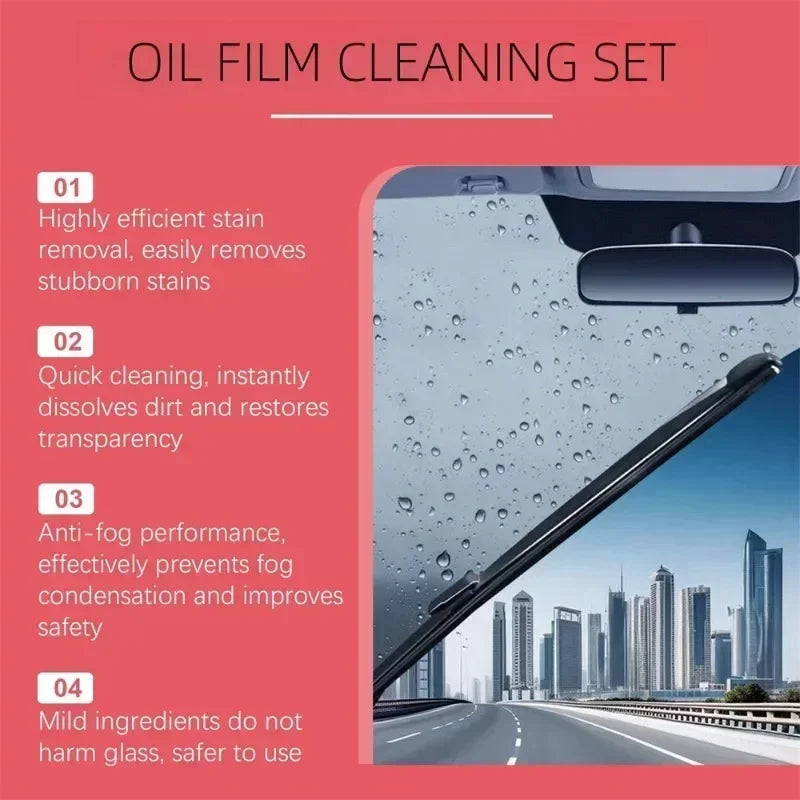 150ML Car Glass Oil Film Remover Glass Polishing Compound Windshield Cleaner Car Glass Polishing Clear Window Auto Detailing