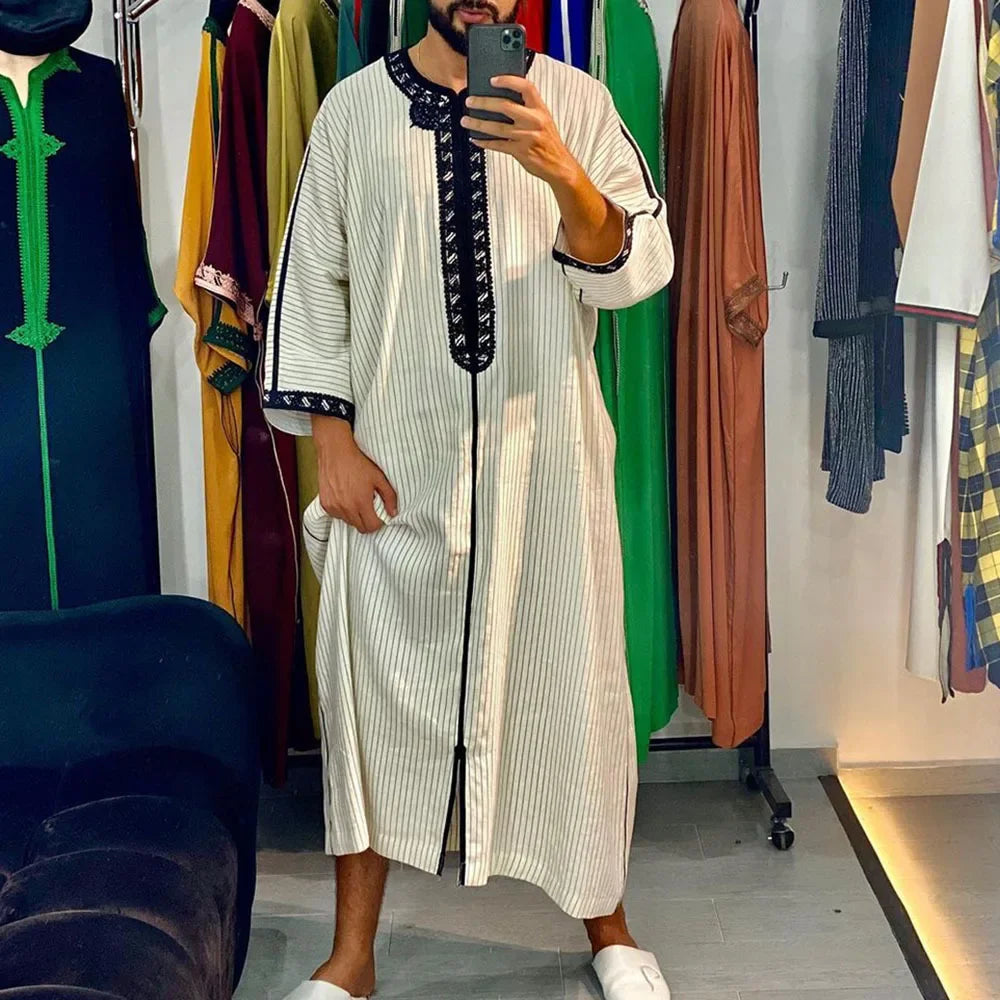 Eid cloth 2025 Men Arab Muslim Fashion Islamic Clothing Men