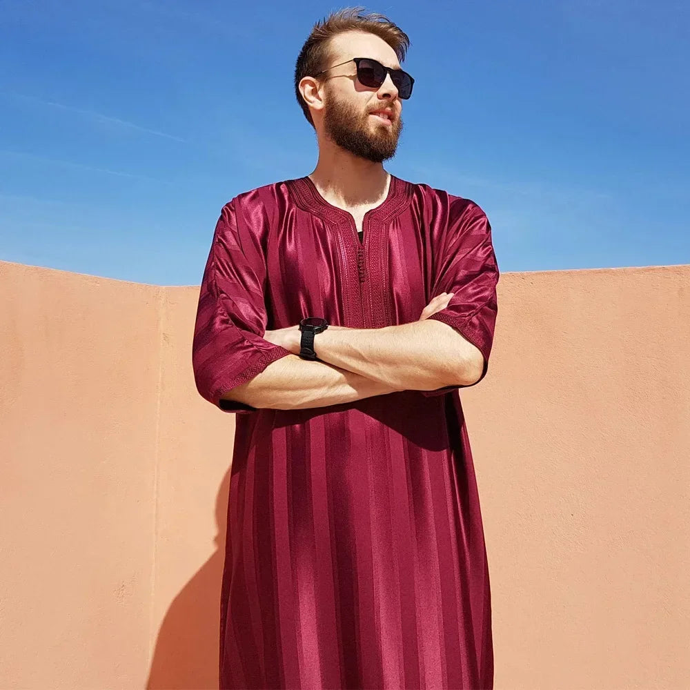 Eid cloth 2025 Men Arab Muslim Fashion Islamic Clothing Men