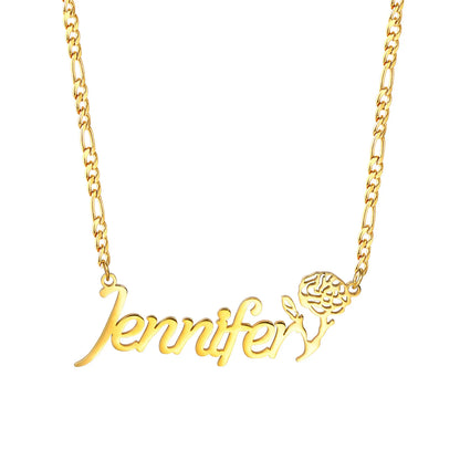 Custom Name Necklaces for Girls Boys (BABY), Stainless Steel